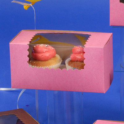 CK Cupcake box w/wind STRW 8x4x4